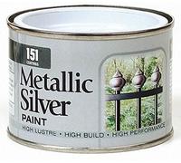 PEBBLE HUG 1x 151 Coatings Metallic Silver Paint, High Visibility, High Build Paint Tin for Wood, Metal Interior & Exterior Surfaces 180 ML (Pack of 1)