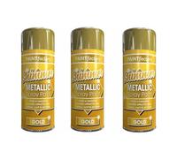 PEBBLE HUG 200 ml Metallic Gold Spray Paint Multipurpose Use Spray For Metal, Wooden Furniture, Interior And Exterior Decoration, Long-Lasting, Shimmering Finish (Pack of 3)