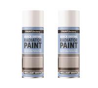 PEBBLE HUG 2X Brilliant White Radiator Spray Paint, Versatile Application, Heat Resistant, Tough Protection, Ready For Assembly, Quick Dry Formula - Transform with Ease- 400ml