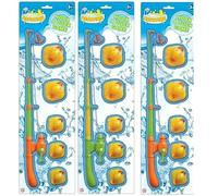 PEBBLE HUG 3 Pc Duck Hooking Game for Kids, Hook a Style Bath Toys for Toddlers, Bath Tub Pool Duck Hook Toy for Babies, for Birthday, Pool Parties, Christmas (Set of 3)
