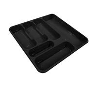 PEBBLE HUG 6 Compartment Tray, Easy-to-Clean, Long-Lasting Performance, Space-Saving Layout, Durable Construction, Kitchens, Dining Tables, Picnics, Parties, Restaurants, Homes, Offices, (Black)