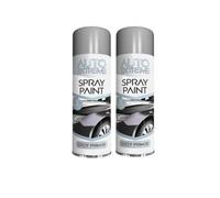 PEBBLE HUG All Purpose Spray Paint, Grey Primer Aerosol Paint, Ideal and Perfect Finish for Cars, Bikes, Vans, Metal and Wood, Quick Drying, Safe and Durable, 250ml (2 Pcs)