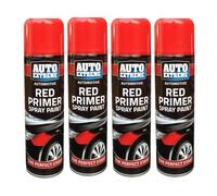 PEBBLE HUG All Purpose Spray Paint, Red Primer Aerosol Paint, Ideal and Perfect Finish for Cars, Bikes, Vans, Metal and Wood, Quick Drying, Safe and Durable, 250ml (4 Pcs)