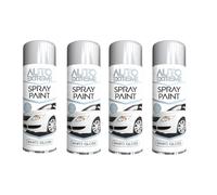 PEBBLE HUG All Purpose Spray Paint, White Gloss Aerosol Paint, Ideal and Perfect Finish for Cars, Bikes, Vans, Metal and Wood, Quick Drying, 250ml (4 Pcs)