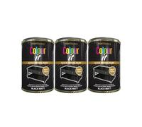PEBBLE HUG Black Matt Tin Paint, DIY Projects, Quick-Drying Formula, Ideal For Wood, Metal, Glass, Home Renovations, Interior And Exterior Use, Easy to Apply, 300ml, (3 Pcs)