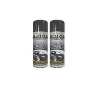 PEBBLE HUG Black Satin Spray Paint, Fast-Drying Formula, Long-Lasting Durability, Suitable For Wood, Metal, Plastic, Ideal for Crafting, Home Decor, Furniture, 400ml, (2 Pcs)