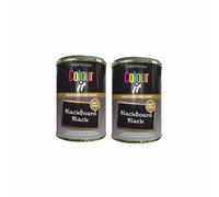 PEBBLE HUG Blackboard Black Matt Tin Paint, Easy To Apply, DIY Projects, Perfect For Interior & Exterior Use, Quick Drying, Metal, Wood, Plastic, Home Décor, 300ml, (2 Pcs)