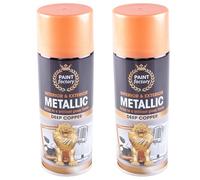 PEBBLE HUG Deep Copper Metallic Spray Paint, Fast-Drying Formula, Automotive Parts, Home Décor, DIY Crafts, Furniture Restoration, Rust Protection, Interior and Exterior Use, 400ml, (2 Pcs)