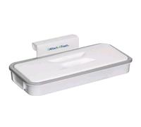 PEBBLE HUG Hanging Trash Bag Holder, Space-Saving Design, Easy Open and Close Hygienic Lid, Easy Open, Durable Construction, Perfect for Peels, Scraps, Clippings, Stable Bag-Gripping Frame