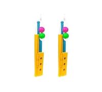 PEBBLE HUG Kids Cricket Set, Plastic Cricket Set, Cricket Bat Stumps and 2 Cricket Balls, Play Toys Children Set Gift Sports, Indoor Outdoor Garden Play Toy (2 Pcs)