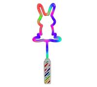 PEBBLE HUG LED Bunny Wand Light Stick, Battery-Operated, Easy-To-Use On/Off Switch, Perfect For Parties, Festivals, Concerts, Dance Events, Hand-Eye Coordination, Imaginative Play, (1 Pcs)