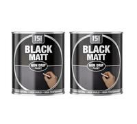PEBBLE HUG Matt Black Non-Drip Paint, Easy-to-Apply, Fast-Drying, Ideal for DIY Projects, Home Interiors, Furniture, Perfect for Interior and Exterior Use, 300ml, (2 Pcs)