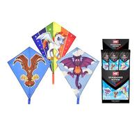 PEBBLE HUG Nylon Diamond Kit, Assorted Designs, Classic Kite, Outdoor Fun Toy for Beach, Park and Family Time, Easy to Fly Kite for Kids, Multicolour, 60cm x 70cm (Dragon)