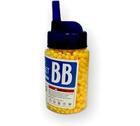 PEBBLE HUG Pack of 1500 BB Pellets, High-Grade Yellow Plastic Pellets, Biodegradable Airsoft Bullets, Round Smooth Polished Balls for BB Gun (0.10g)