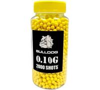 PEBBLE HUG Pack of 2000 BB Pellets, High-Grade Yellow Plastic Pellets, Biodegradable Airsoft Bullets, Round Smooth Polished Balls for BB Gun (0.10g)