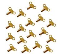 PEBBLE HUG Radiator Key Solid Brass, Easy Thumb Turnkey, Clock Key for Bleeding and Air Vent, Heavy Duty Clock, Sturdy and Durable (18 Pcs)