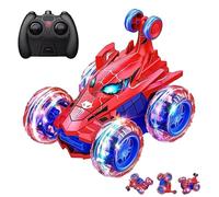 PEBBLE HUG RC Stunt Car, 360-Degree Rotating Action, LED Flashing Wheels, Enhancing Hand-Eye Coordination, Battery Operated, Lightweight And Portable, Durable Design, Indoor And Outdoor Play