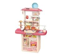 PEBBLE HUG Realistic Light Kitchen Playset, Hand-Eye Coordination, Sound Effects, Fine Motor Skills, Educational Play, Problem-Solving Abilities, Lightweight and Easy to Assemble, Teamwork, Pink