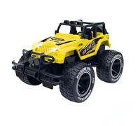 PEBBLE HUG Remote Control Jeep, Rechargeable Battery, Long-Lasting Fun, USB Cable, Durable Construction, LED Lights, Realistic Design, Skill Development, (Yellow)