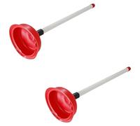 PEBBLE HUG Rubber Plunger with Plastic Handle, Easy-to-Use Design, Reducing Hand Strain, Comfortable Grip, Mess-Free Cleaning, Perfect for Bathrooms, Kitchens, Commercial Spaces, (2 Pcs)