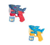 PEBBLE HUG Shark Bubble G-U-N, Battery Included, LED Lights, Powerful Bubble Blowing Action, Comfortable Grip, Perfect Outdoor and Indoor Play, Hand-Eye Coordination, Random Colour