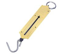 PEBBLE HUG Spring Balance Hanging Weighing Luggage, Measuring Fishing Luggage, Easy to Store, Safe and Durable, Golden Mechanical Balance with Hook for Home, School, Classroom (50 KG)