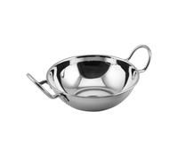 PEBBLE HUG Stainless Steel Balti Serving Dish, Curry Karahi Bowel, Safe and Durable, Easy to Clean, Versatile Use, Ideal for Restaurants, Pubs, Hotels, Fast Food outlets and Households (13 cm)