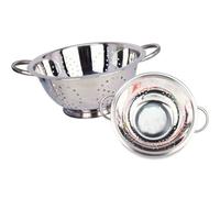 PEBBLE HUG Stainless Steel Deep Colander, Sturdy and Durable, Standing Base with Wide Handles, Dishwasher Safe, Easy to Handle, Ideal for Pasta, Washing Vegetables and Salads (28 cm)