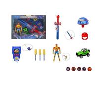 PEBBLE HUG Toy League of Defenders Avengers with Music and Flash, Superhero-Themed Toy, Imaginative Play, Safe and Durable, Long-Lasting Fun, with Sword, Helmet and Jeep