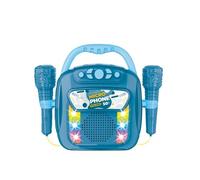 PEBBLE HUG Wireless Microphone Set with Dual Mics, LED Lights, Music Playback, Volume Control, Built-in Rechargeable Battery, Outdoor Play, Encourages Creativity, Imaginative Role-Playing, Blue