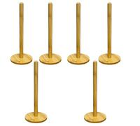 PEBBLE HUG, Wooden Kitchen Paper Towel Tissue Roll Holder Pole Rack Stand Dispenser, Stand Organizer Simply Standing Countertop Wooden Paper Roll Holder Kitchen (6Pcs)