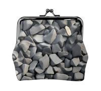 Pebble Stone Pattern Print Stylish Unique Coin Purse Cute Mini Wallet with Kiss Lock Waterproof for Coins