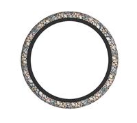 Pebble Stone Pattern Print Universal Anti-Slip Steering Wheel Cover, Breathable Neoprene Protector For Car & Suv