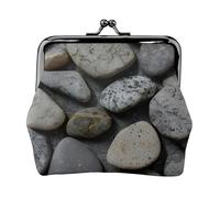 Pebble Stone Pattern Print Vintage Leather Change Purse Elegant Small Coin Purse for Women Coin Pouch Wallet Mini
