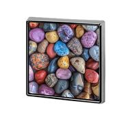 Pebbles And Rocks Lapel Pin Brooches Square Fashion Brooch Pin Cute Button Badges Alloy Button Pins Enamel Pins Metal Pinback for Hat Shirt Clothing Bags