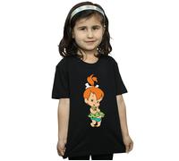 Absolute Cult The Flintstones Girls Pebbles Flintstone T-Shirt Black 5-6 Years