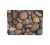 Pebbles In The Beach Leather Laptop Sleeve 13 Inch-Pu Leather Protective Case For Macbook, Slim Computer Bag For Daily Travel