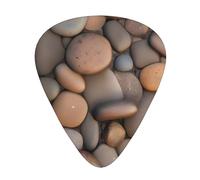 Pebbles in the beach Printed guitar picks for acoustic, electric, and band players, 12 pieces in 3 different thicknesses