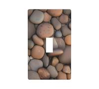 Pebbles in The Beach Printed Wall Plate, Polycarbonate Decorative Socket Cover for Home & Office