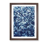 Pebbles On The Beach Modern Framed Print | A4 Walnut Framed Wall Art | Ready to Hang | Modern Beach Picture | Living Room Bedroom Lounge Office