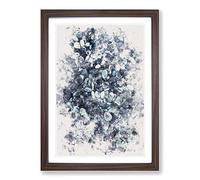 Pebbles on The Beach Watercolour Framed Print | A2 Walnut Framed Wall Art | Ready to Hang | Modern Beach Picture | Living Room Bedroom Lounge Office
