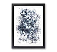 Pebbles On The Beach Watercolour Modern Framed Print | A2 Black Framed Wall Art | Ready to Hang | Modern Beach Picture | Living Room Bedroom Lounge Office