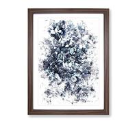 Pebbles On The Beach Watercolour Modern Framed Print | A4 Walnut Framed Wall Art | Ready to Hang | Modern Beach Picture | Living Room Bedroom Lounge Office