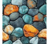 Pebbles Stones Peel and Stick Wallpaper 3D Printed Painting Art for Boys Girls Teen Bedroom Living Room Kitchen Removable Decor Wall Mural Paper 17.3"x197"