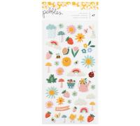 Pebbles Sunny Bloom Puffy Stickers 47/Pkg-Icons