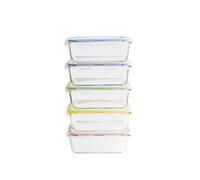 Pebbly Batchcooking Set of 5 Rectangular Boxes 850 ml