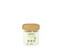 Pebbly Square 800ml Canister With Bamboo Lid