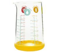 Pebbly - Measuring Jug Glass 0,5 L, Yellow - Yellow