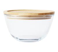 Pebbly - Mixing Bowl With Lid, 77 cl - Clear