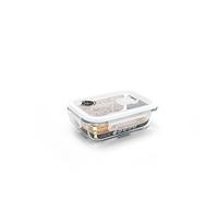 Pebbly pkv-650rb Flat Rectangular Box Glass 650 ml Glass Transparent 18 x 13,4 x 6.4 cm